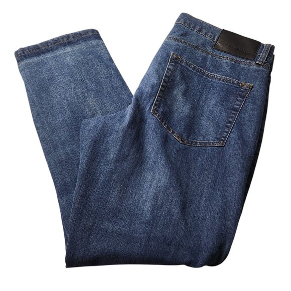 Eddie Bauer Jeans Mens 34x30 Flannel Lined Red Buffalo Plaid Straight Leg - Picture 7 of 8